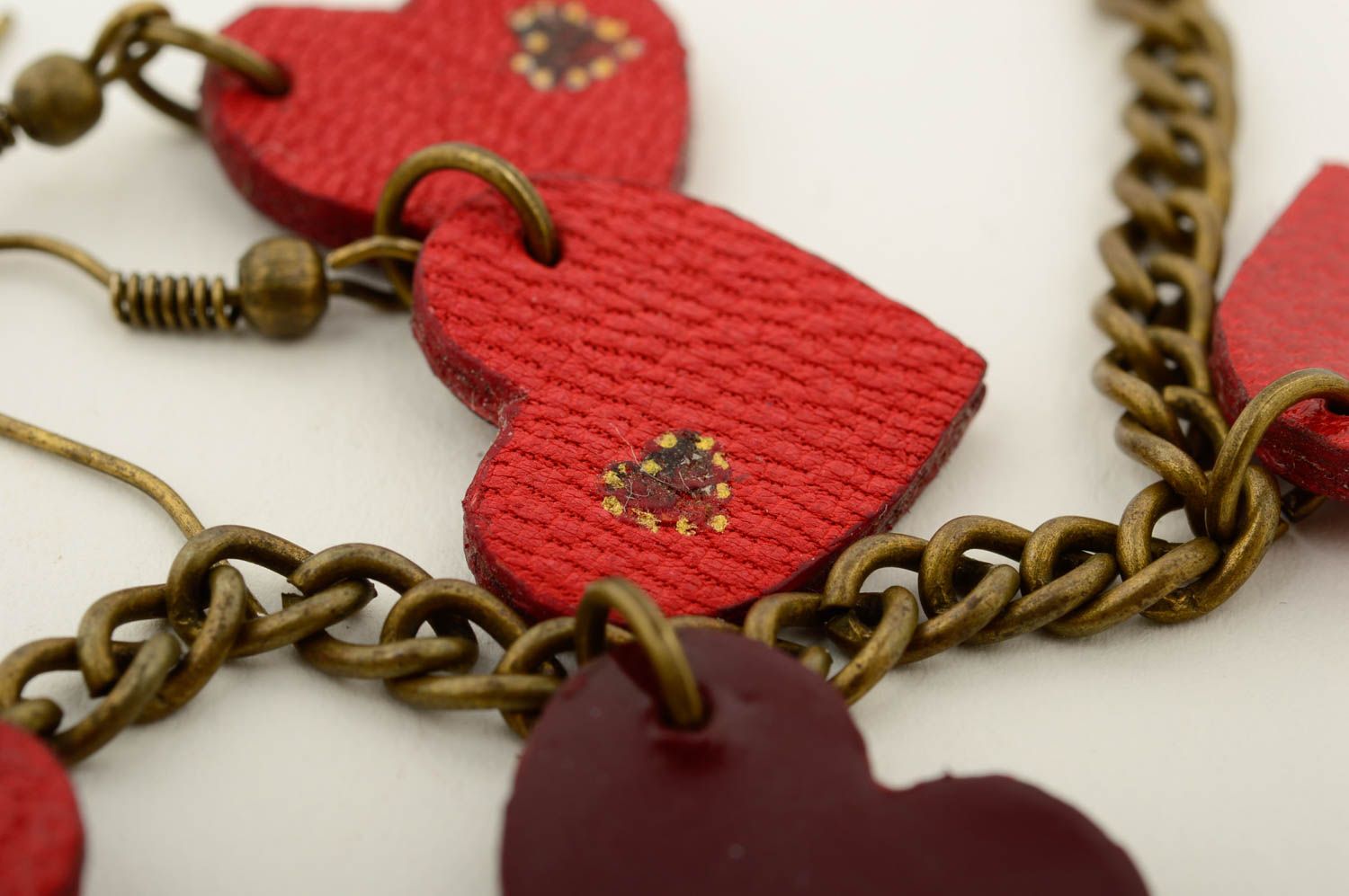 Stylish handmade leather earrings necklace design costume jewelry set ideas photo 5