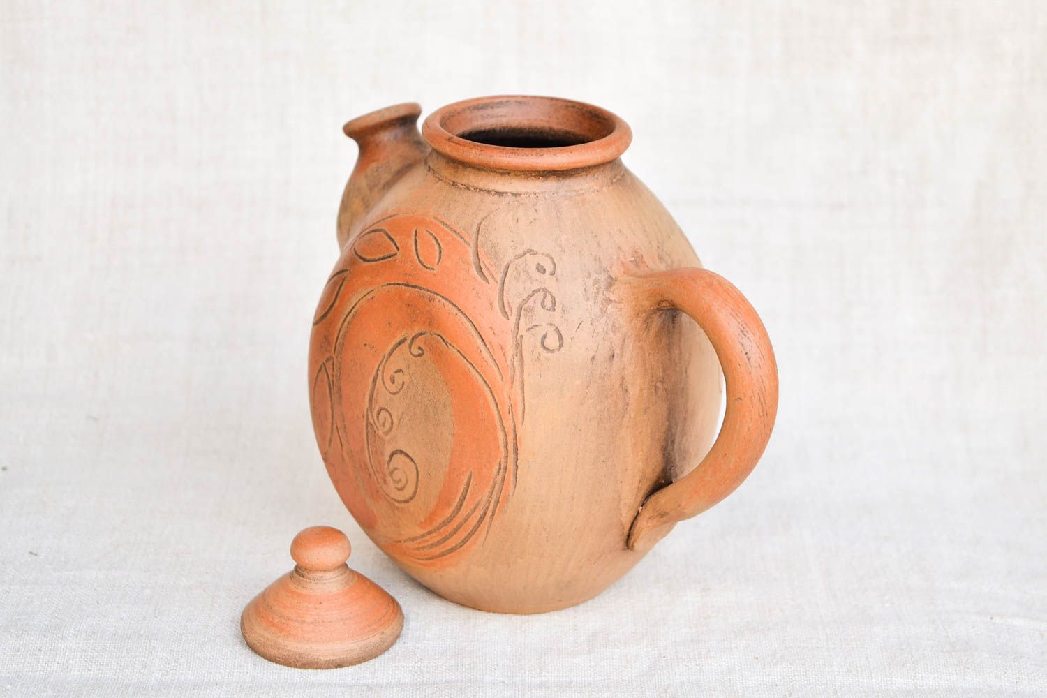 Handmade teapot clay teapot ceramic tableware clay utensils eco friendly pottery photo 4