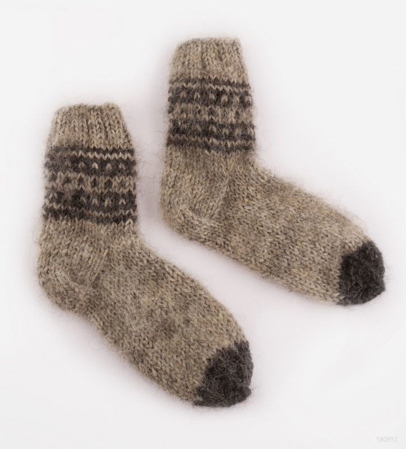 Gray woolen socks photo 2