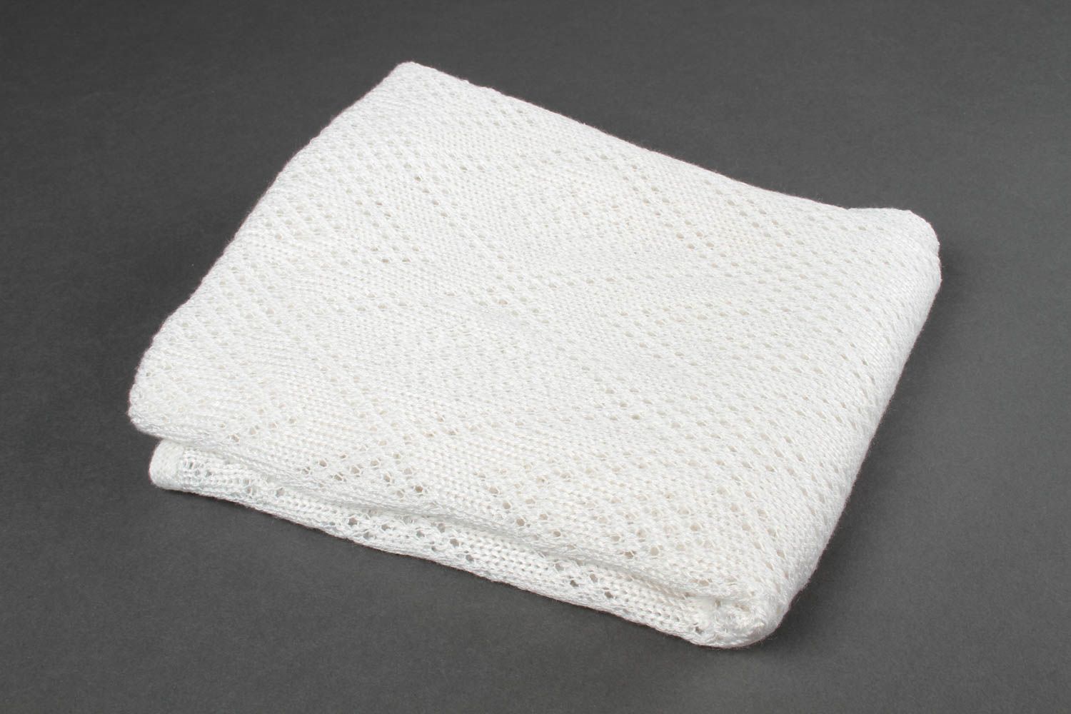 Одеяло ручной работы детское одеяло из пряжи вязаное одеяло белое красивое фото 4