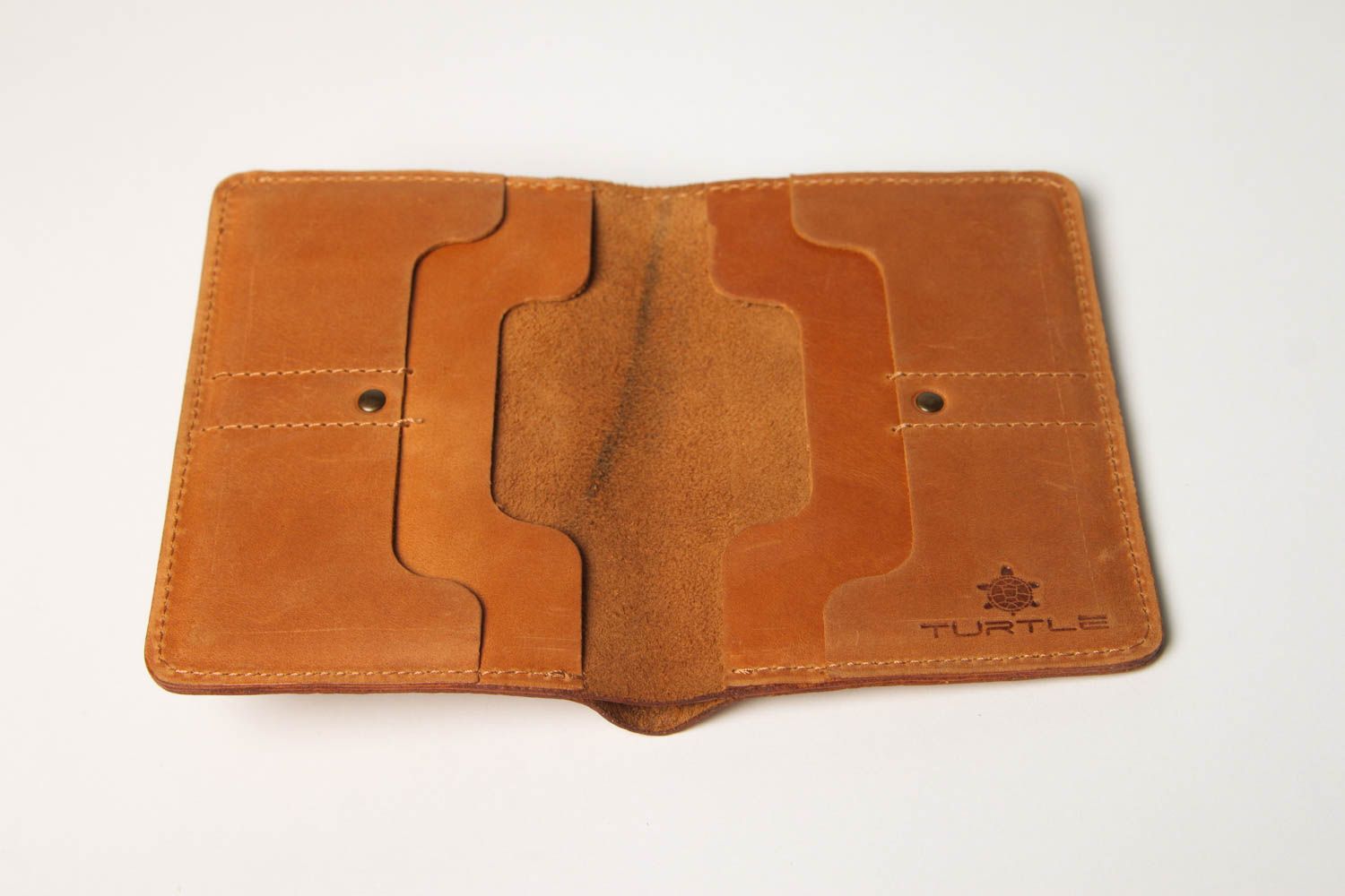 Beautiful handmade leather wallet ticket case travel organizer leather goods photo 4