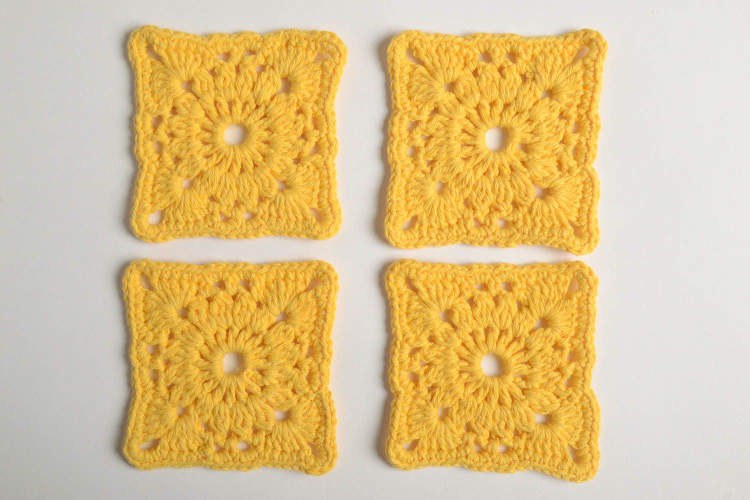 Unusual handmade crochet coaster hot pads table decor ideas small gifts photo 2