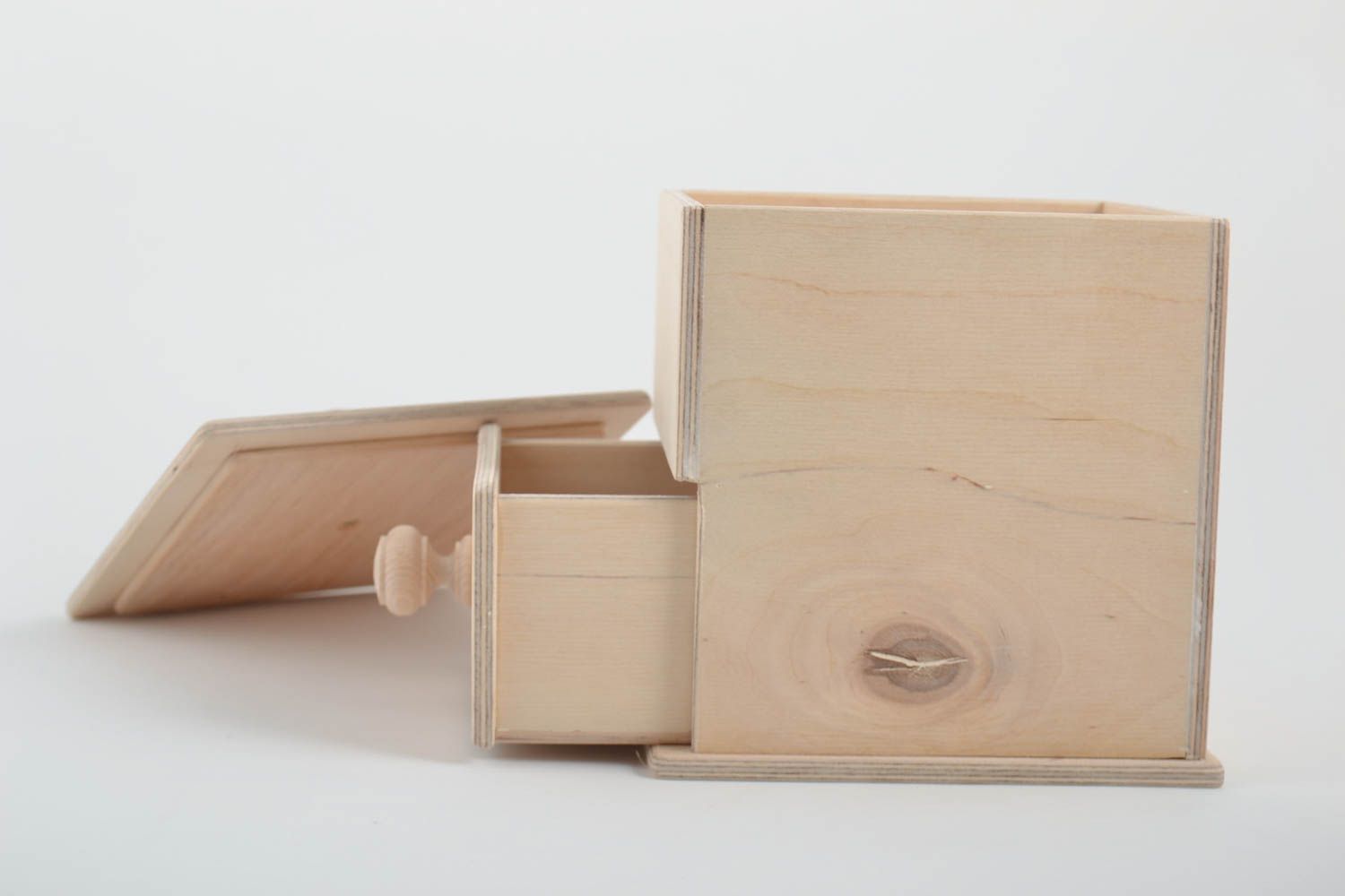Boite avec tiroirs Commode miniature faite main en bois petite Boîte à décorer photo 2