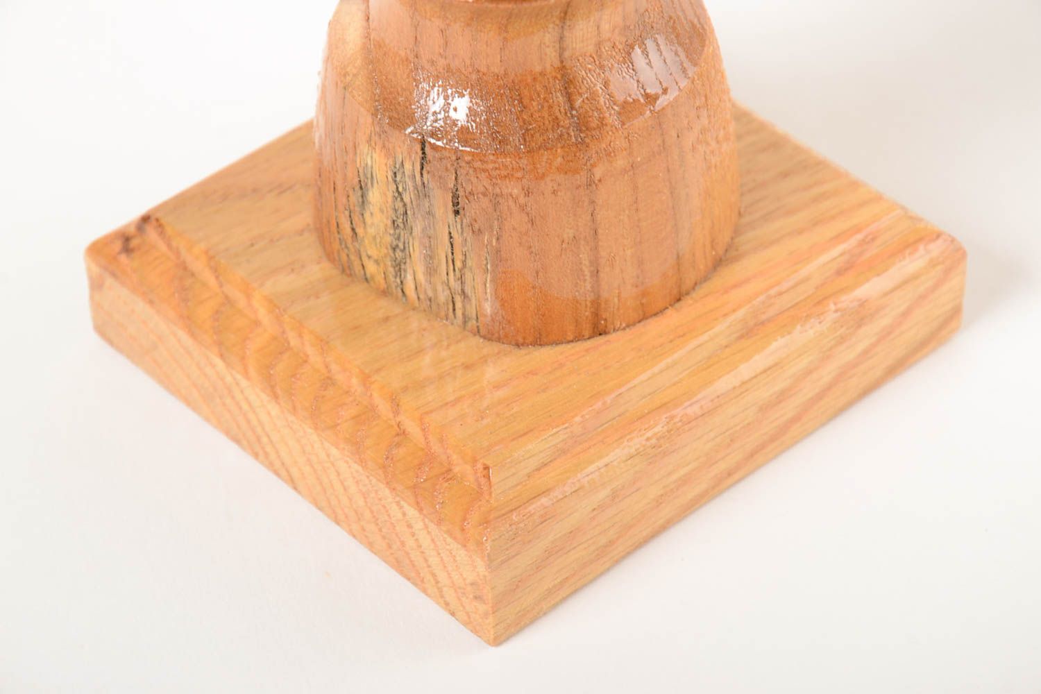 Beautiful handmade wooden candlestick candle holder design the living room photo 5