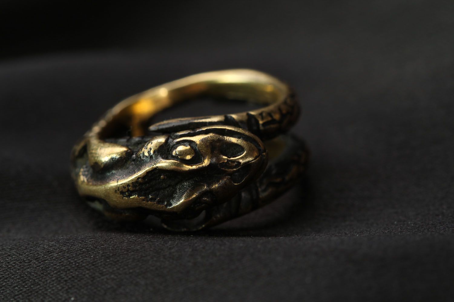Бронзовое кольцо Минога фото 4