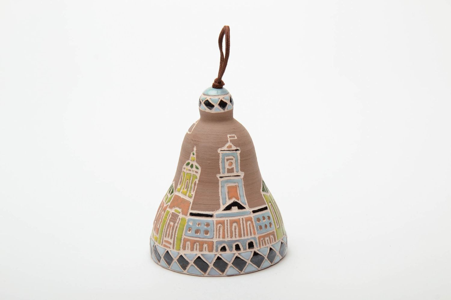 Campanello originale fatto a mano campanella in ceramica elemento decorativo foto 3