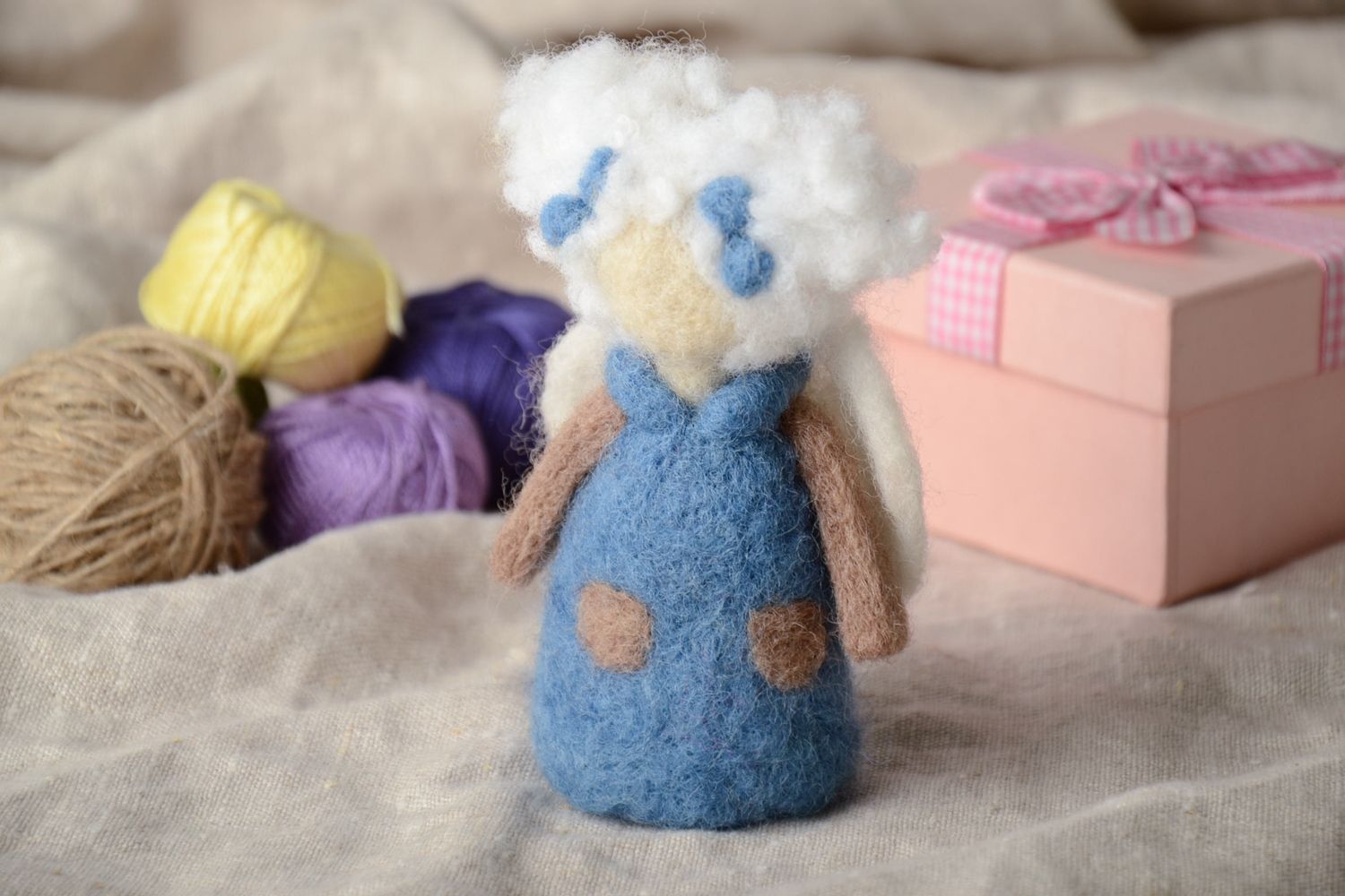 Handmade interior toy felted of wool photo 1