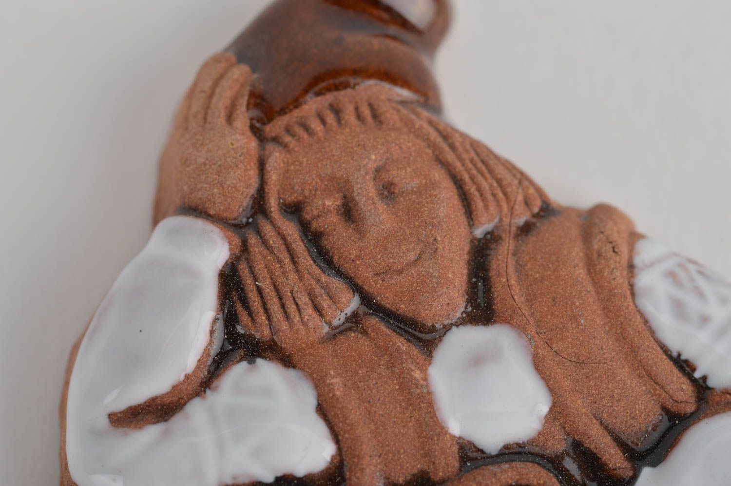 Aimant frigo en céramique fait main décoration souvenir en forme d'homme photo 4