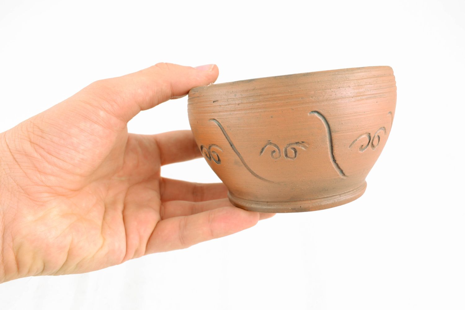 Clay bowl kilned with milk for 0,5 l photo 2