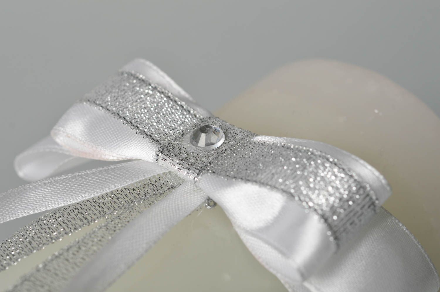 Vela de parafina blanca artesanal accesorio para boda elegante regalo original foto 4
