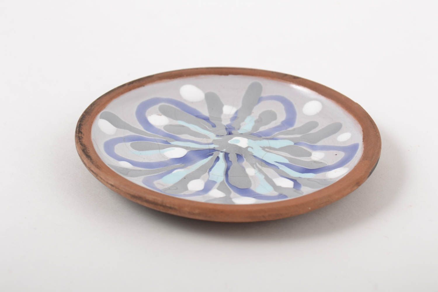 Plato de cerámica hecho a mano decorado utensilio de cocina vajilla moderna foto 2