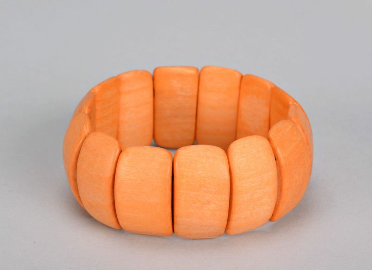 Wrist bracelet of coral color, orange bracelet photo 3