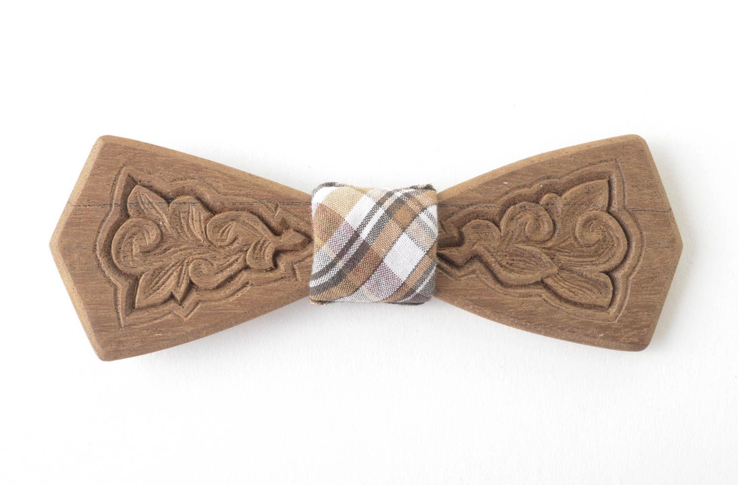Schöne originelle Fliege aus Holz handmade Accessoire für Männer Krawatte Fliege foto 3