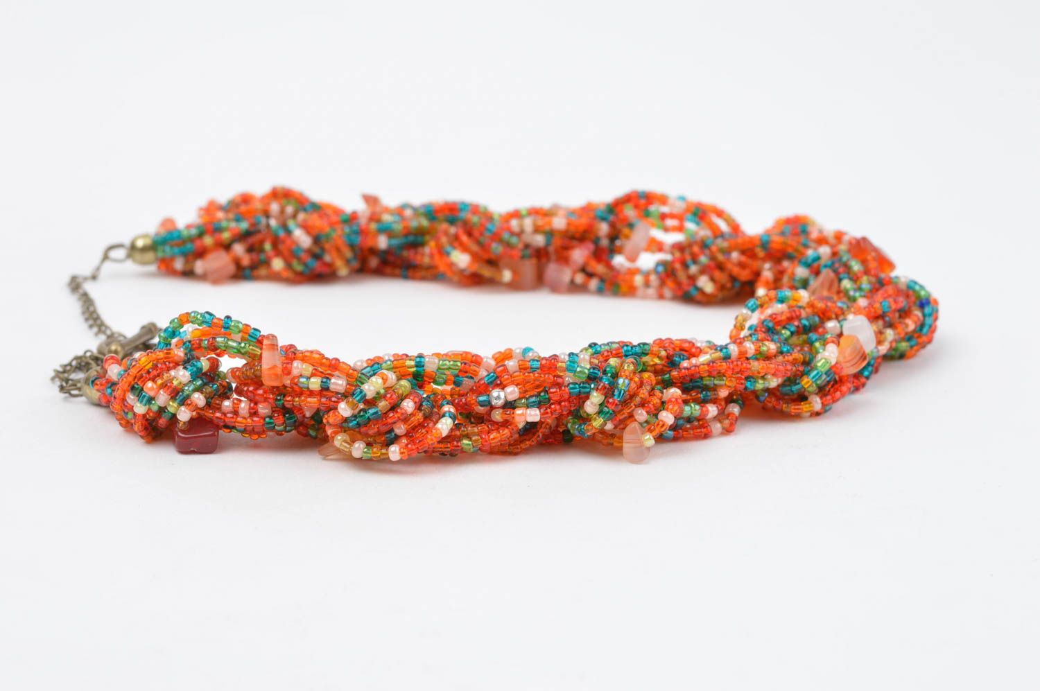 Collier en perles de rocaille Bijou fait main multicolore Cadeau pour femme photo 5