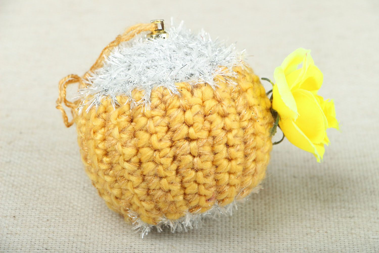 Crochet New Year toy Blossoming Cactus photo 2