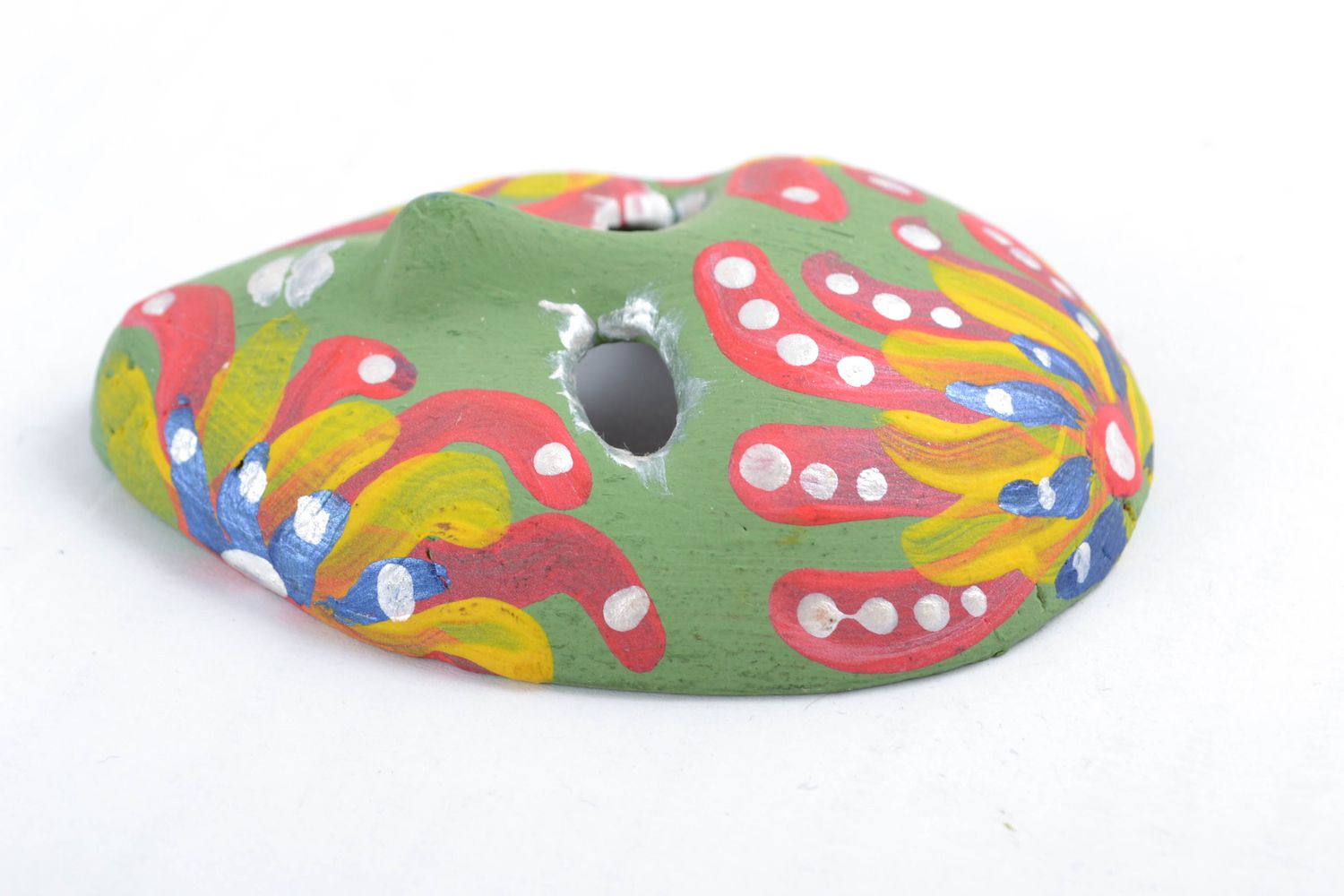 Bright painted clay interior mask photo 3