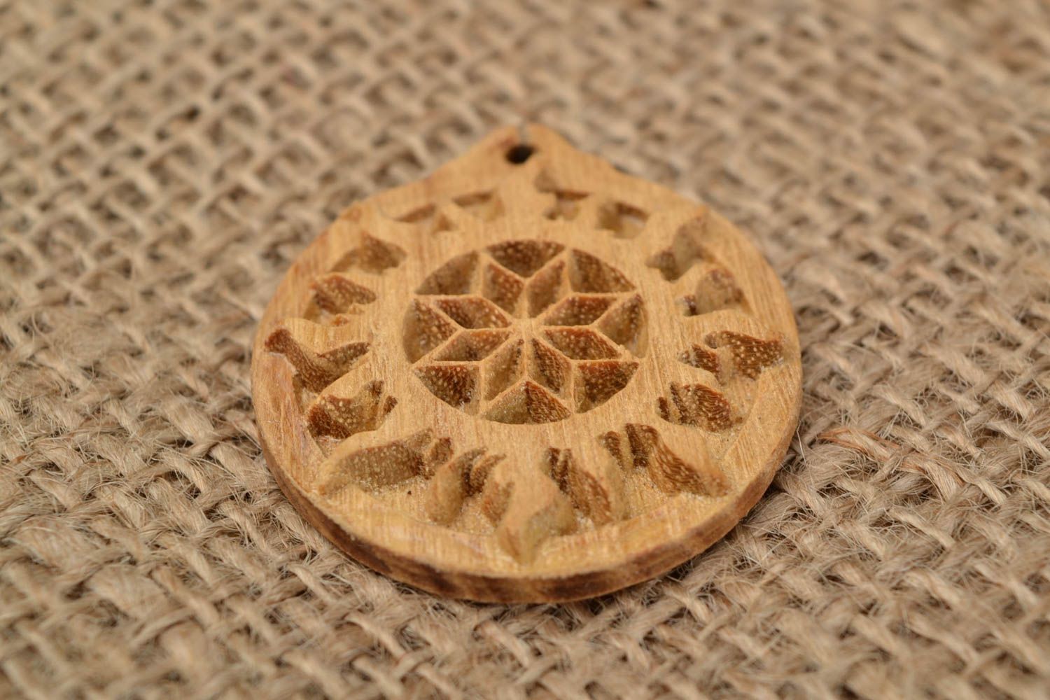 Colgante hecho a mano colgante de madera accesorio de moda amuleto protector foto 1