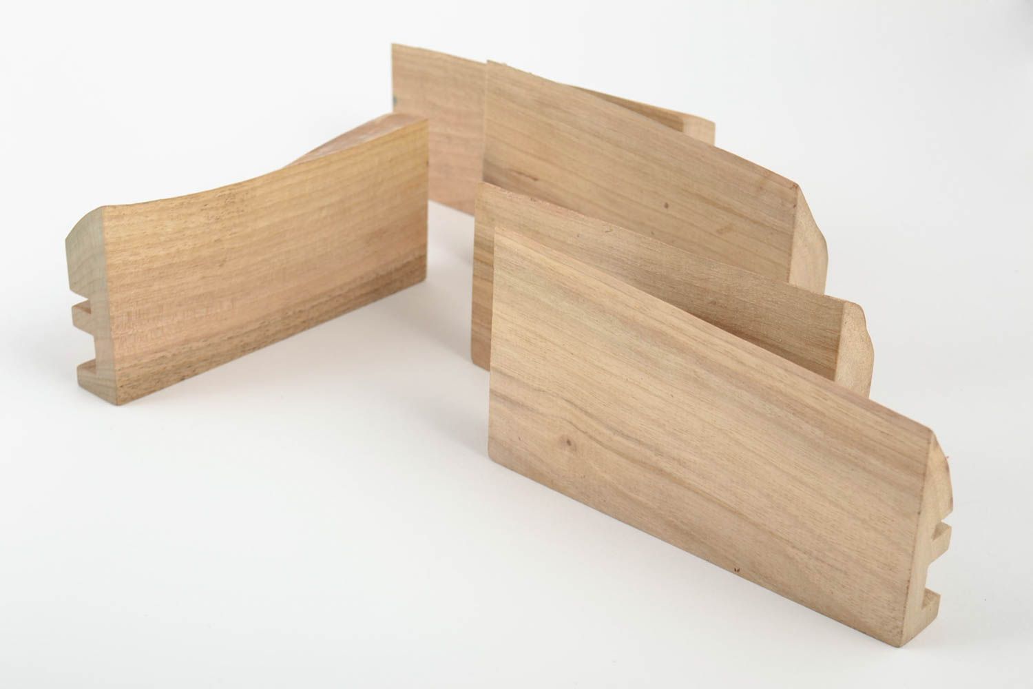 Holz Ständer für Tablet handmade umweltfreundlich lackiert originell Set 5 Stück foto 4