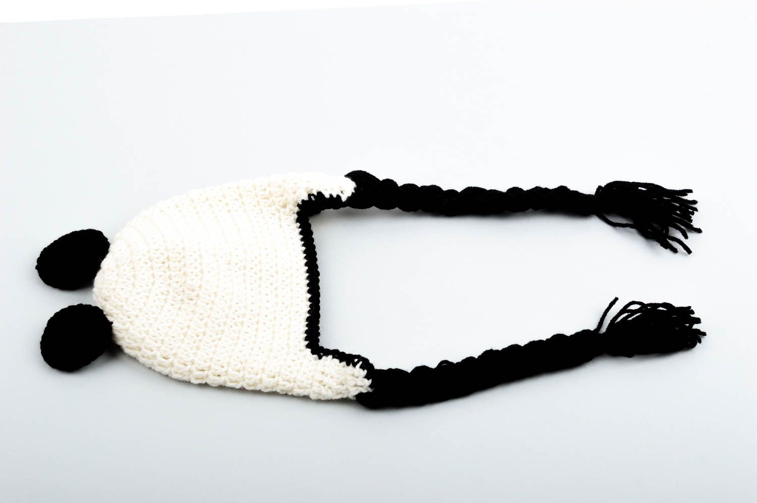Gorro infantil artesanal ropa para niño tejida a crochet regalo original Panda foto 4