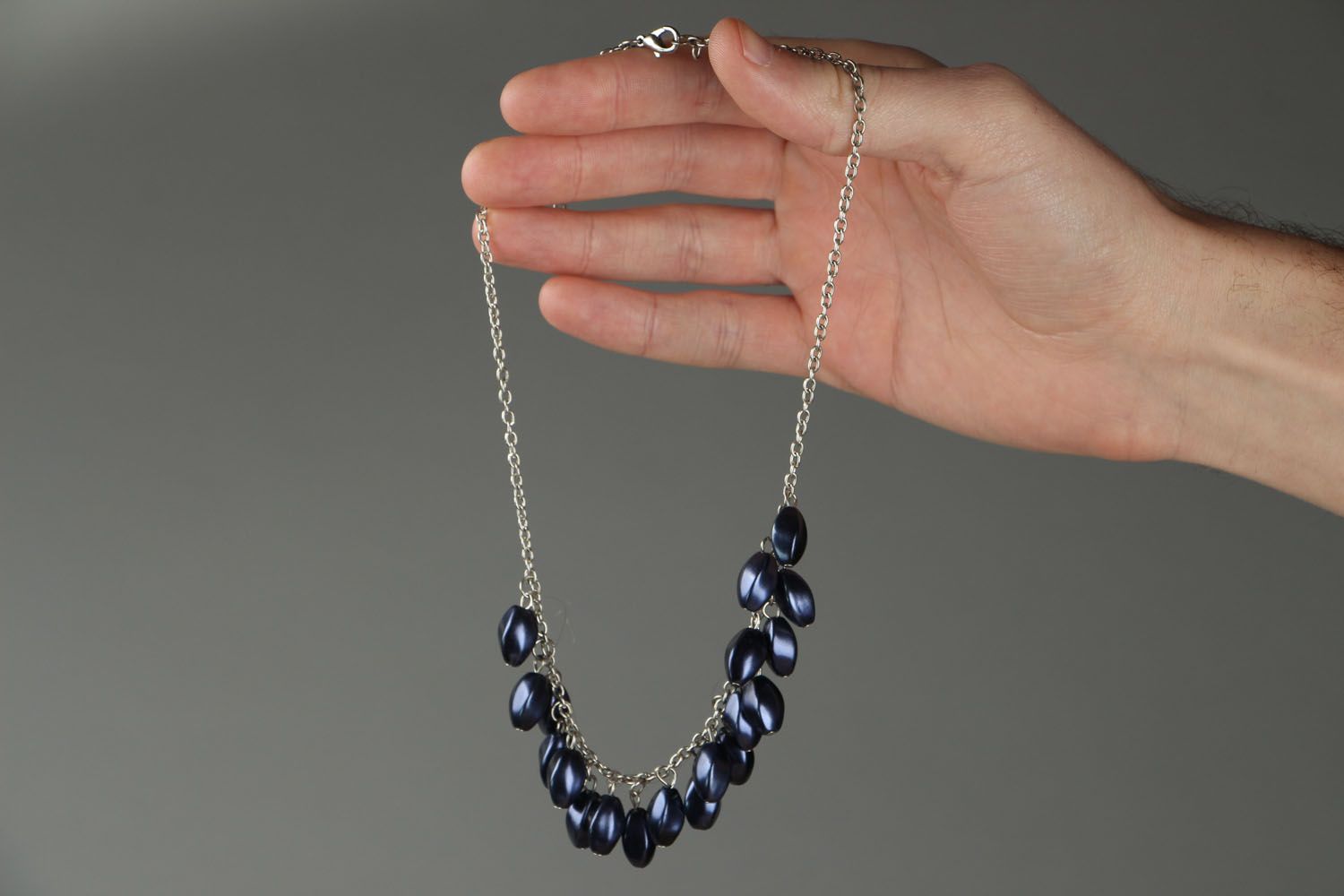 Necklace with beads on a chain photo 4