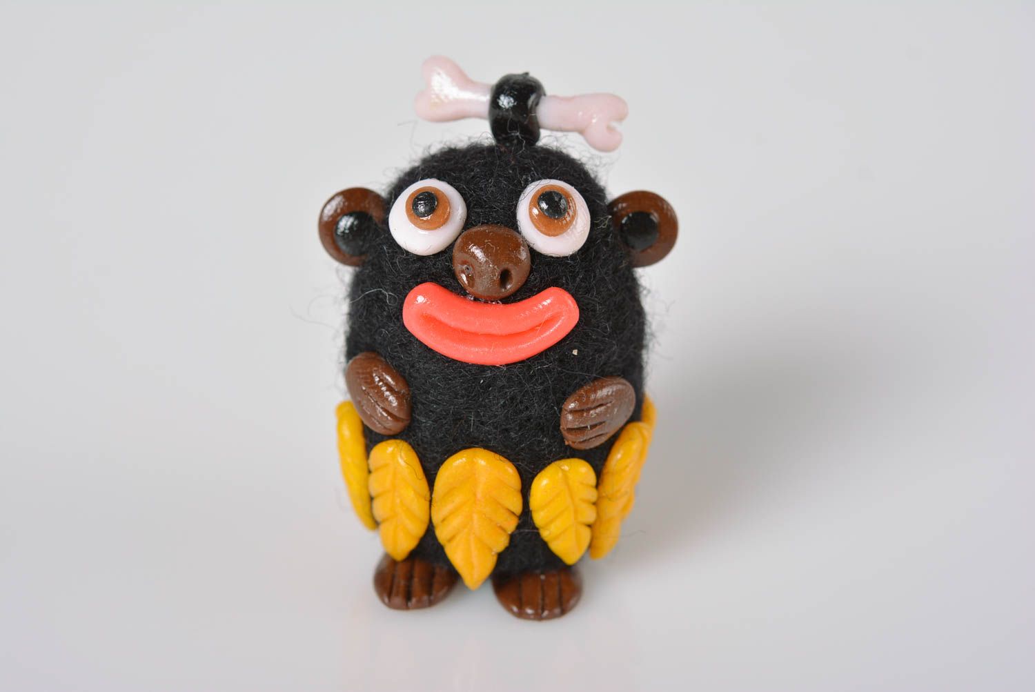 Handmade schöne Spielzeuge Geschenke für Kinder Haus Deko aus Wolle 3 Stück  foto 3