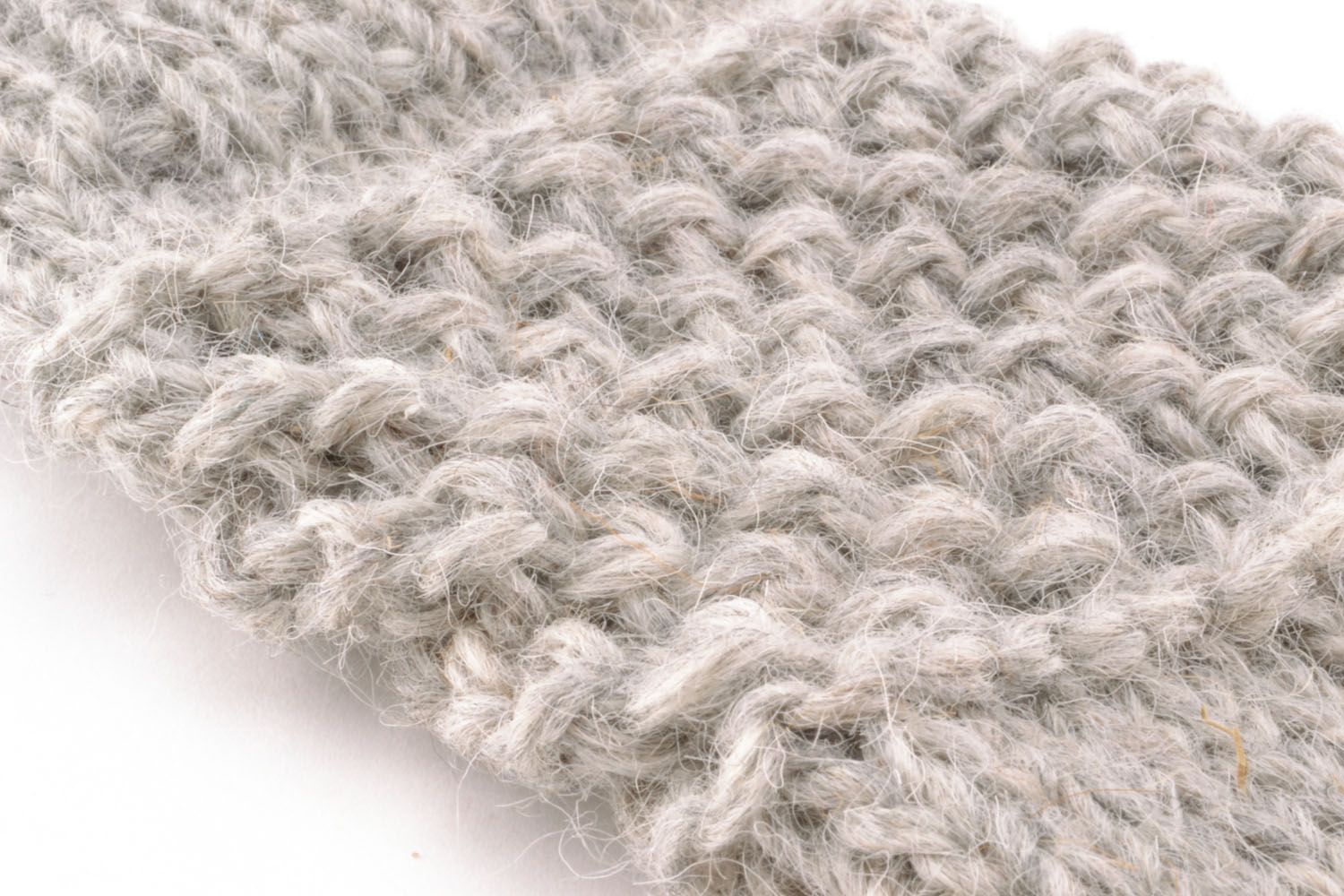 Calcetines de lana tejidos a mano Grises	 foto 3