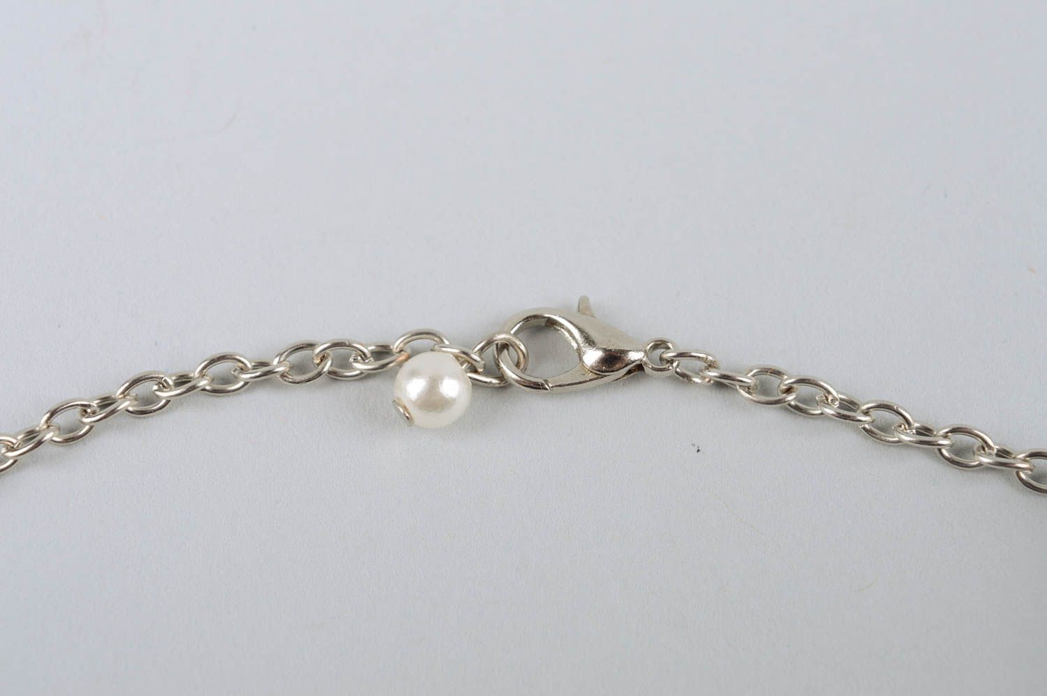 Collar de abalorios y una perla grande bisutería artesanal regalo original foto 3
