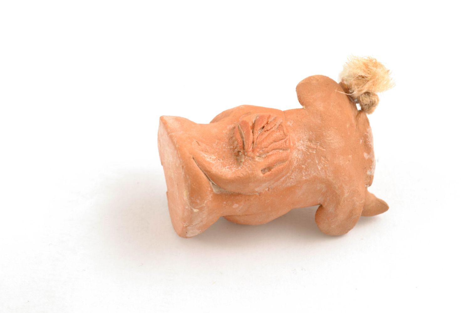 Statuina fatta a mano in ceramica figurina mucca decorativa di terracotta foto 5