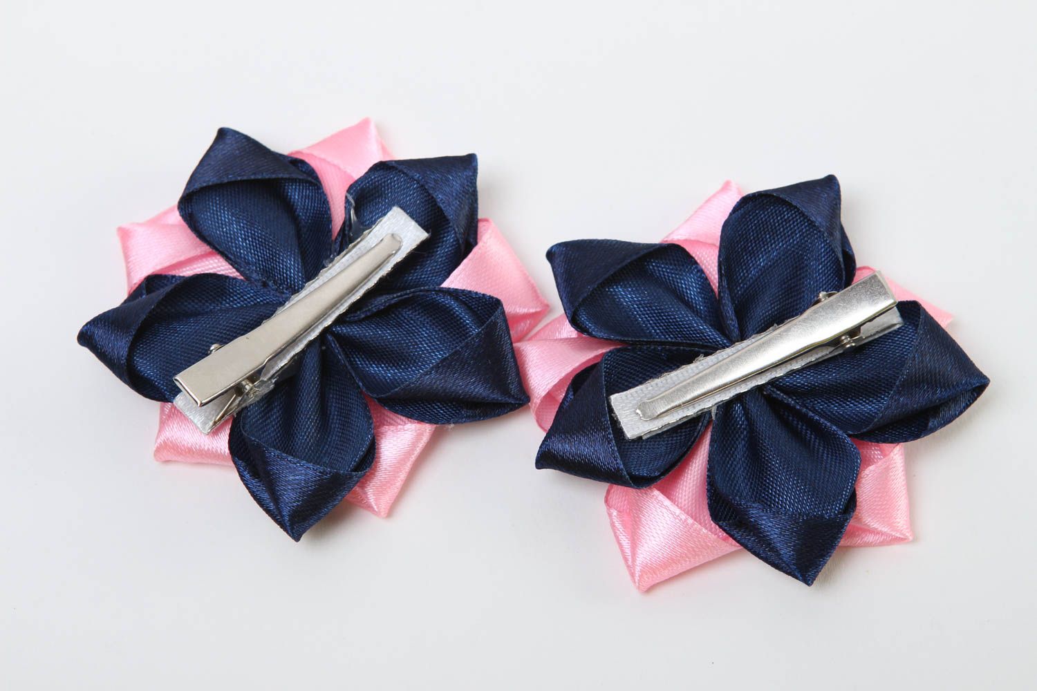 Accessoires für Mädchen rosa Blume Haarspangen handgemachter Schmuck originell foto 4