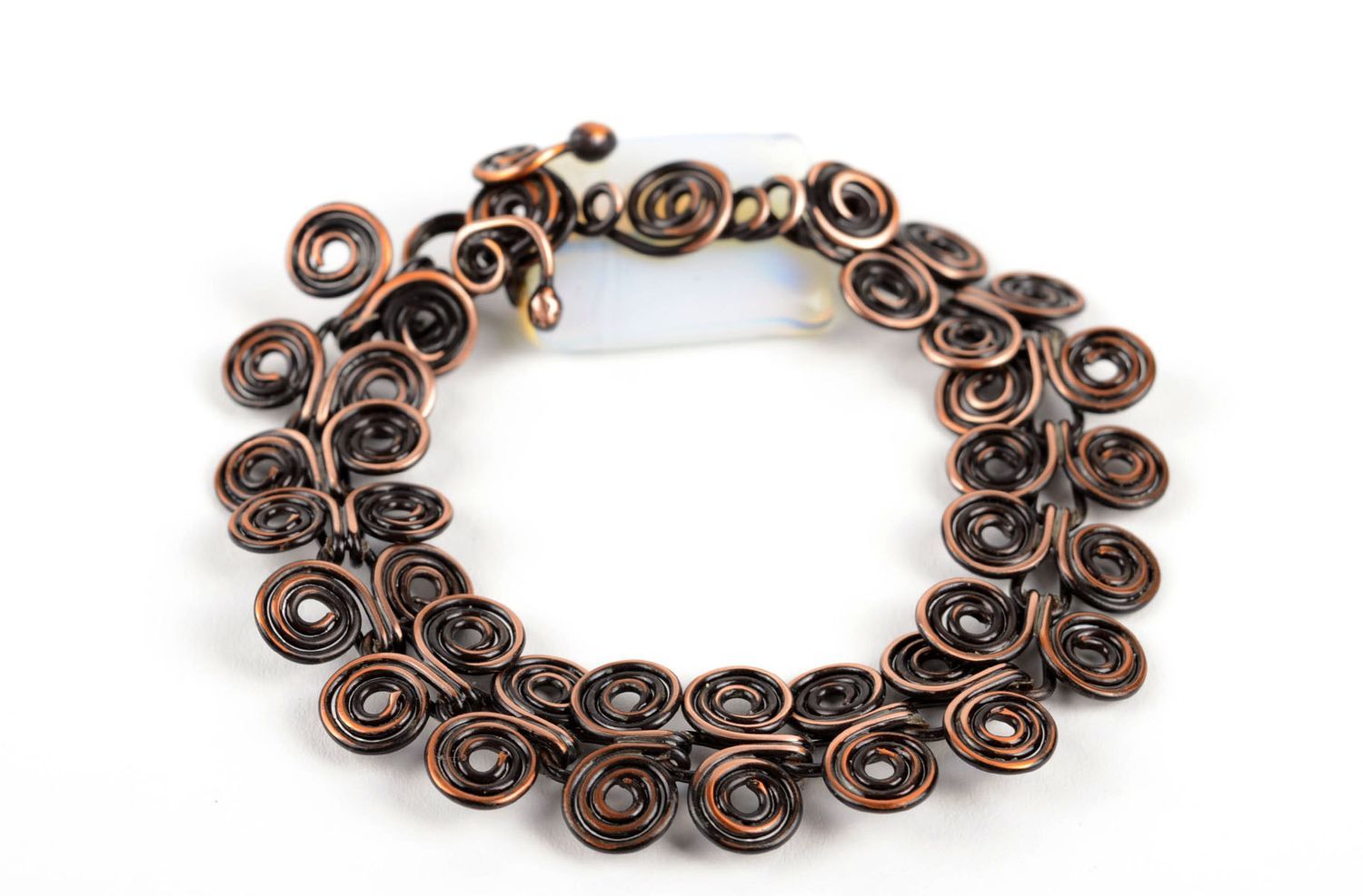 Bracelet tendance Bijou fait main en cuivre design de créateur Cadeau femme photo 2