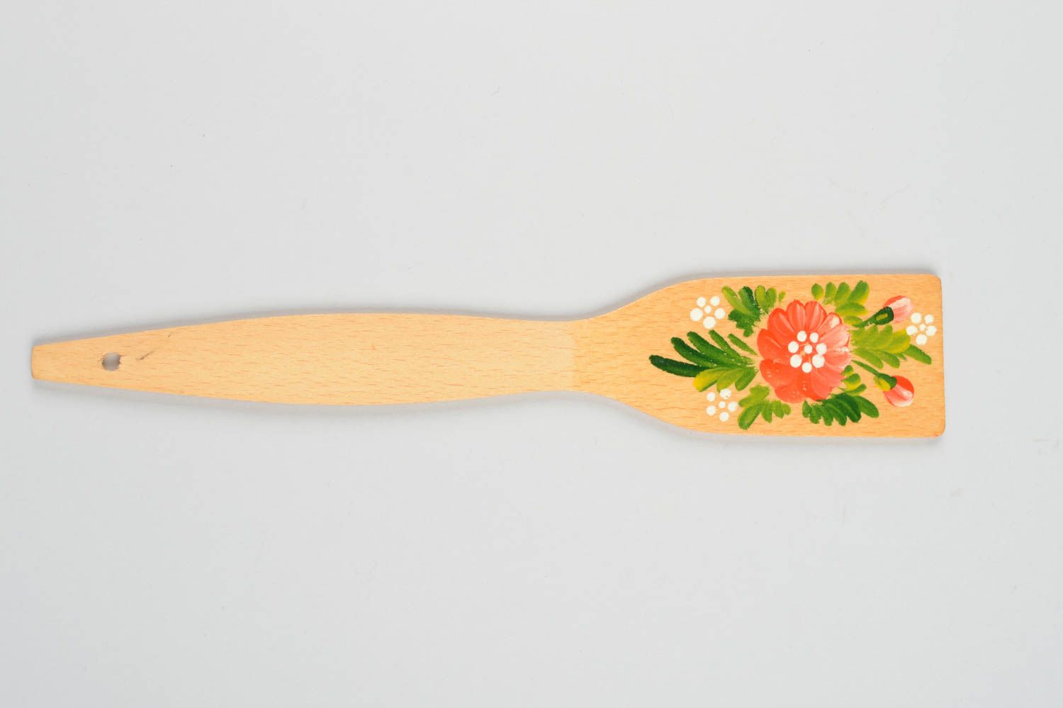 Handmade wooden spatula decorative painted kitchen cutlery decorative use only photo 5