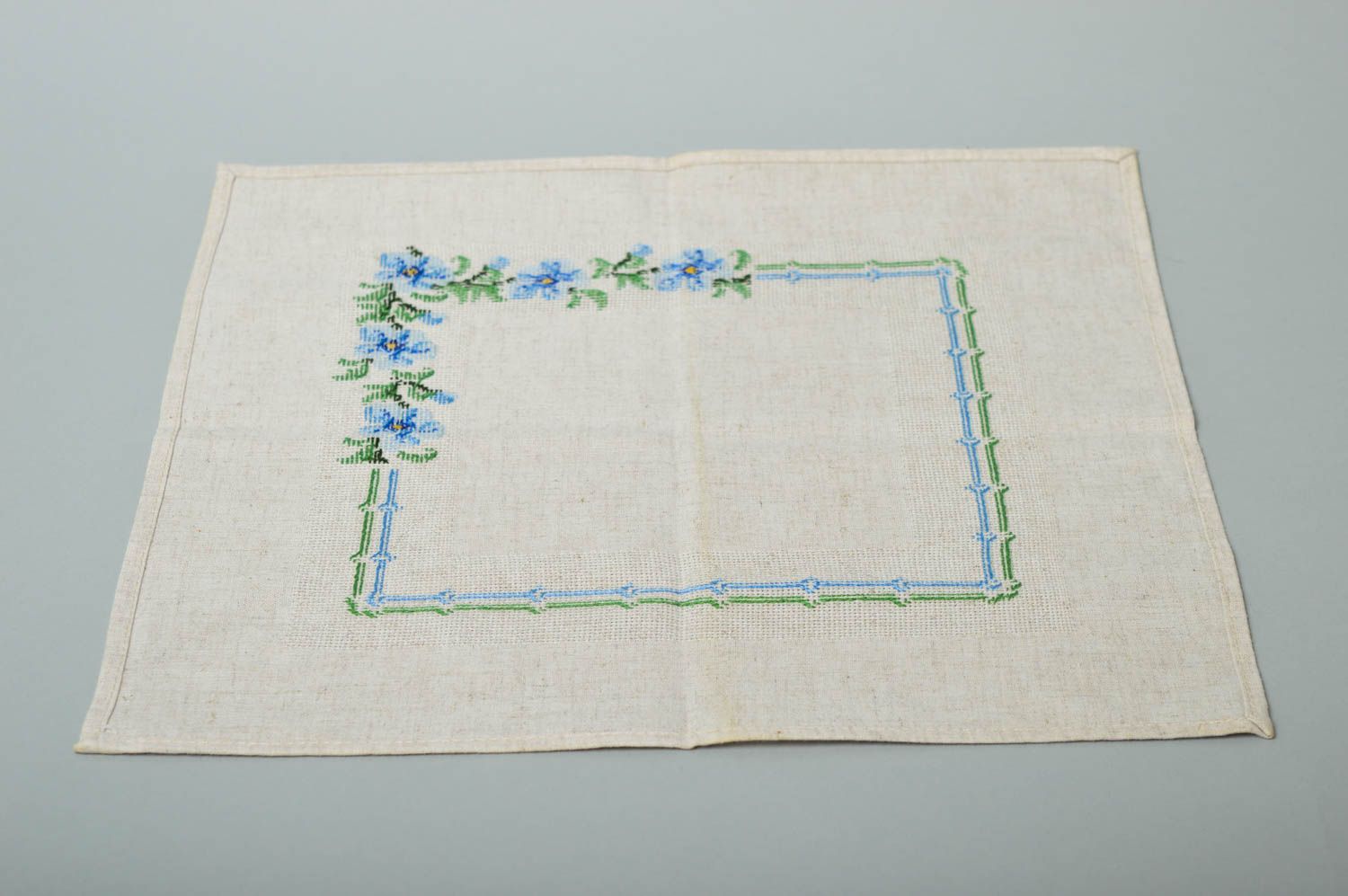 Handmade designer home textile unusual embroidered napkin stylish linen napkin photo 4