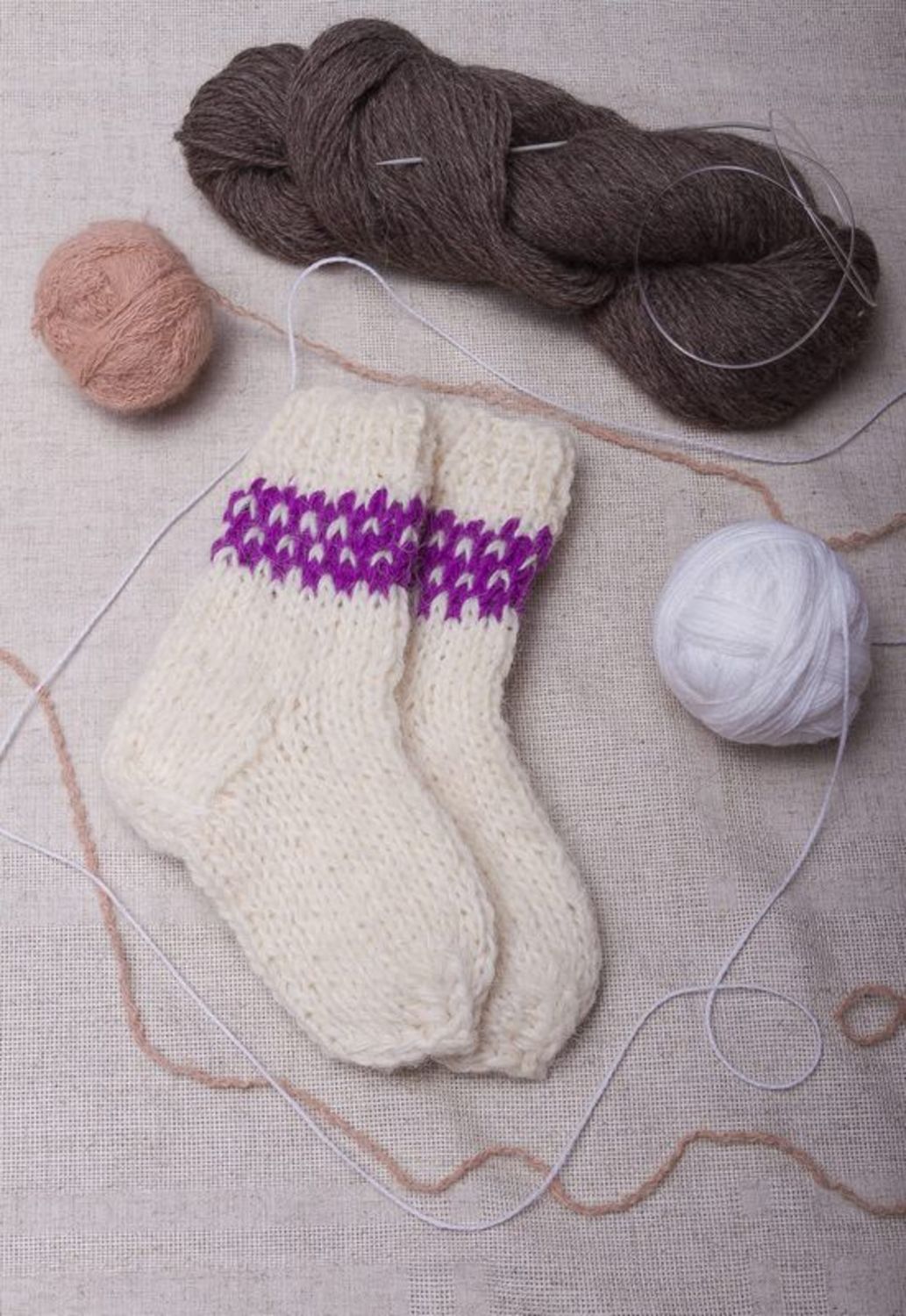 Les chaussettes douces en laine photo 1