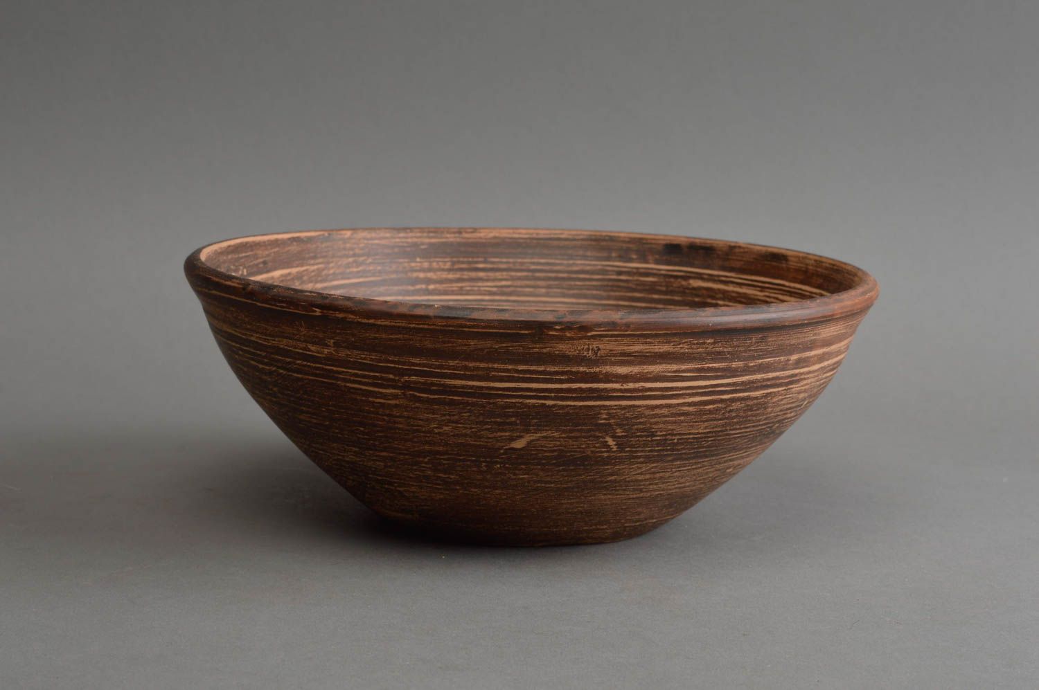 Handmade eco friendly clay bowl for salads designer ceramics for kitchen photo 2