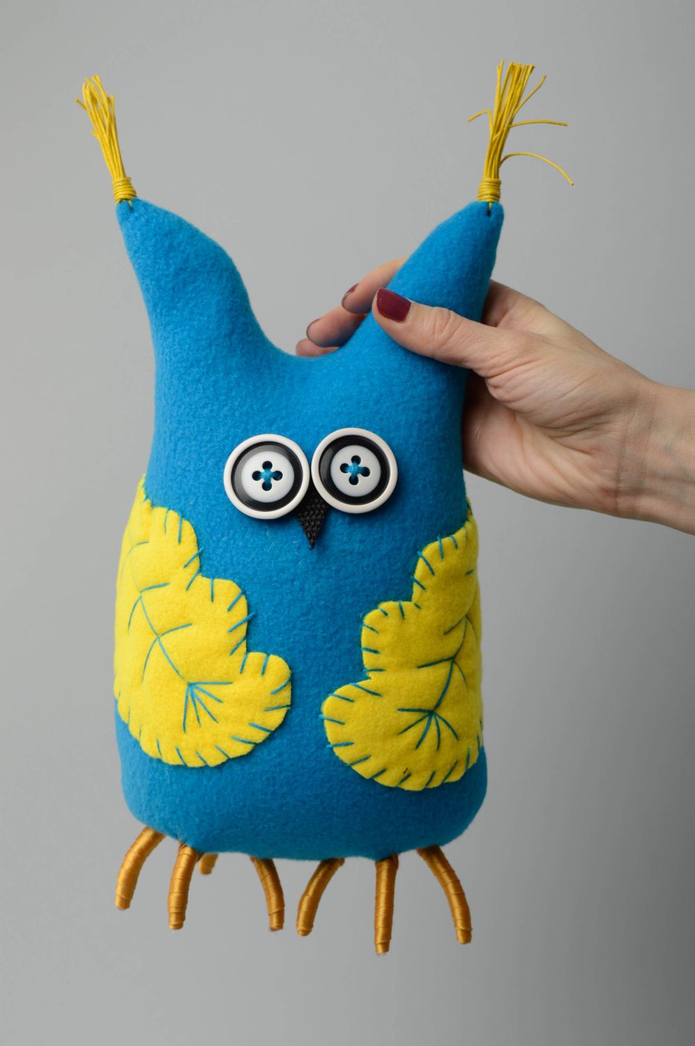 Designer fleece toy Owl photo 5