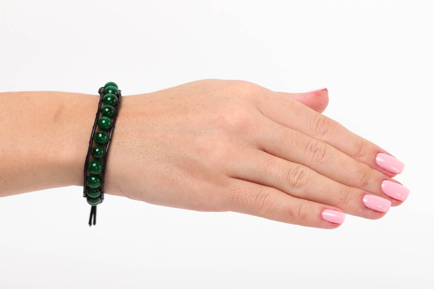 Armband für Damen handmade Schmuck Frauen Accessoire Mode Schmuck aus Malachit foto 5