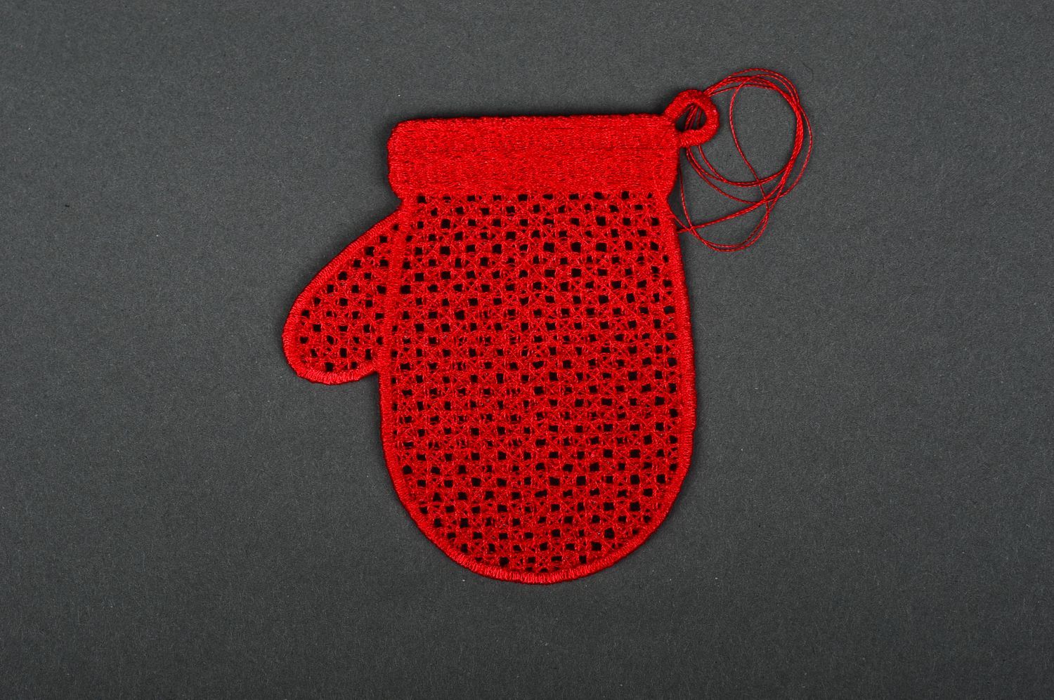 Juguete para Navidad artesanal regalo original elemento decorativo Guante rojo foto 4