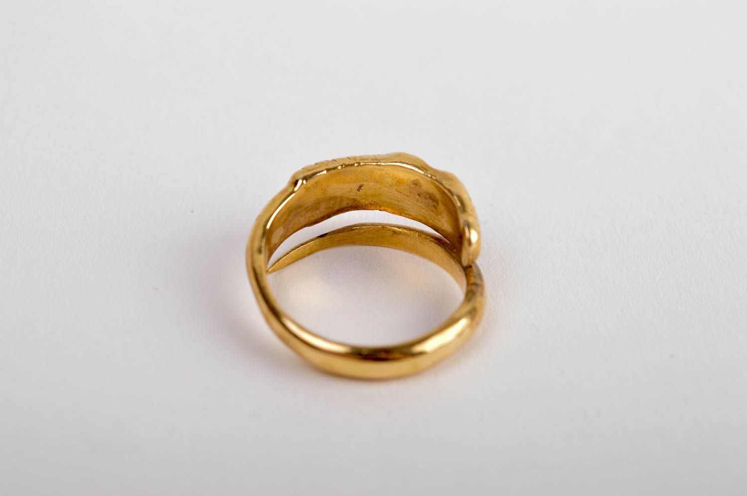 Handmade metal ring stylish designer ring brass beautiful accessory gift for her photo 4