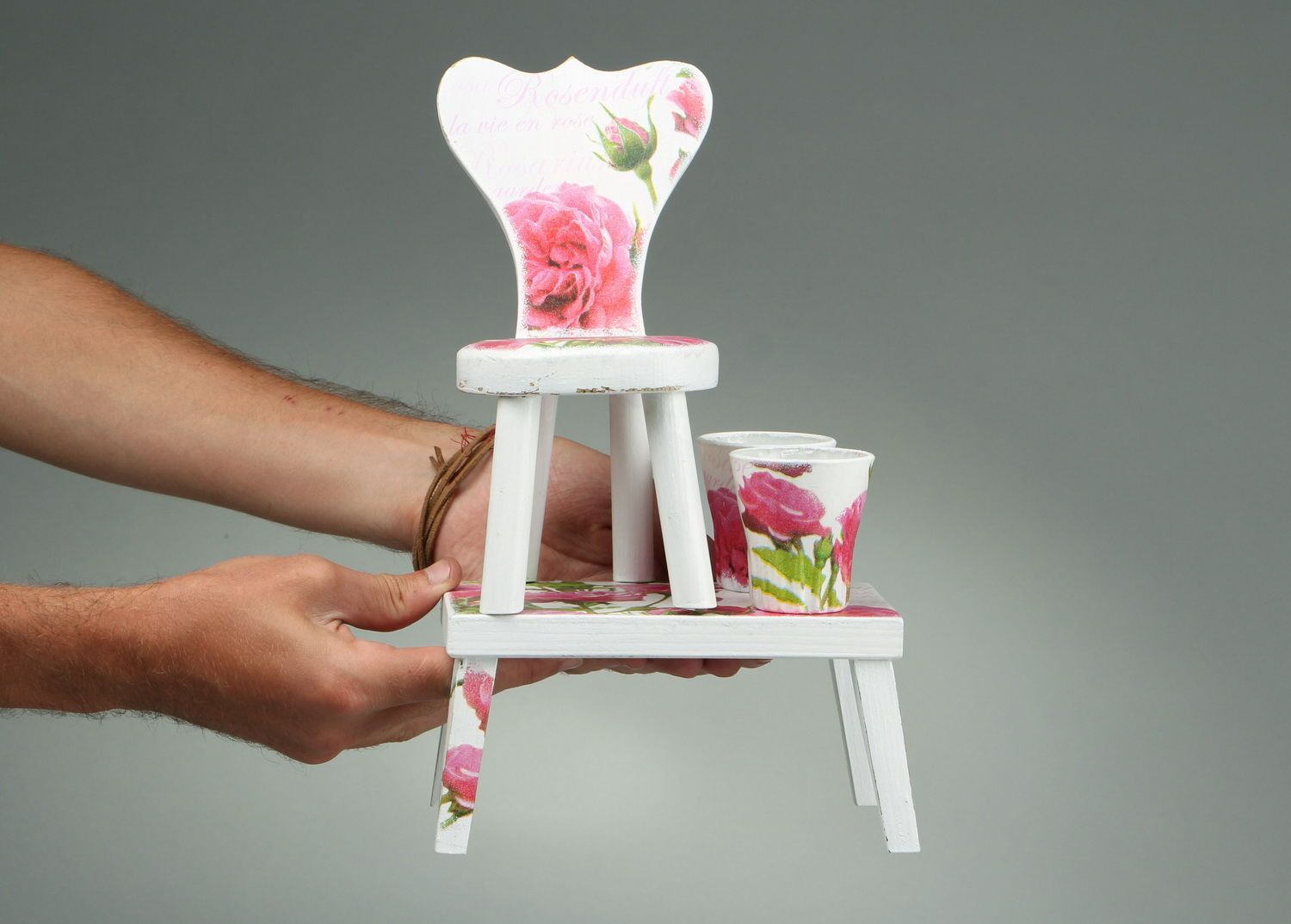 Set of wooden furniture for a doll photo 4