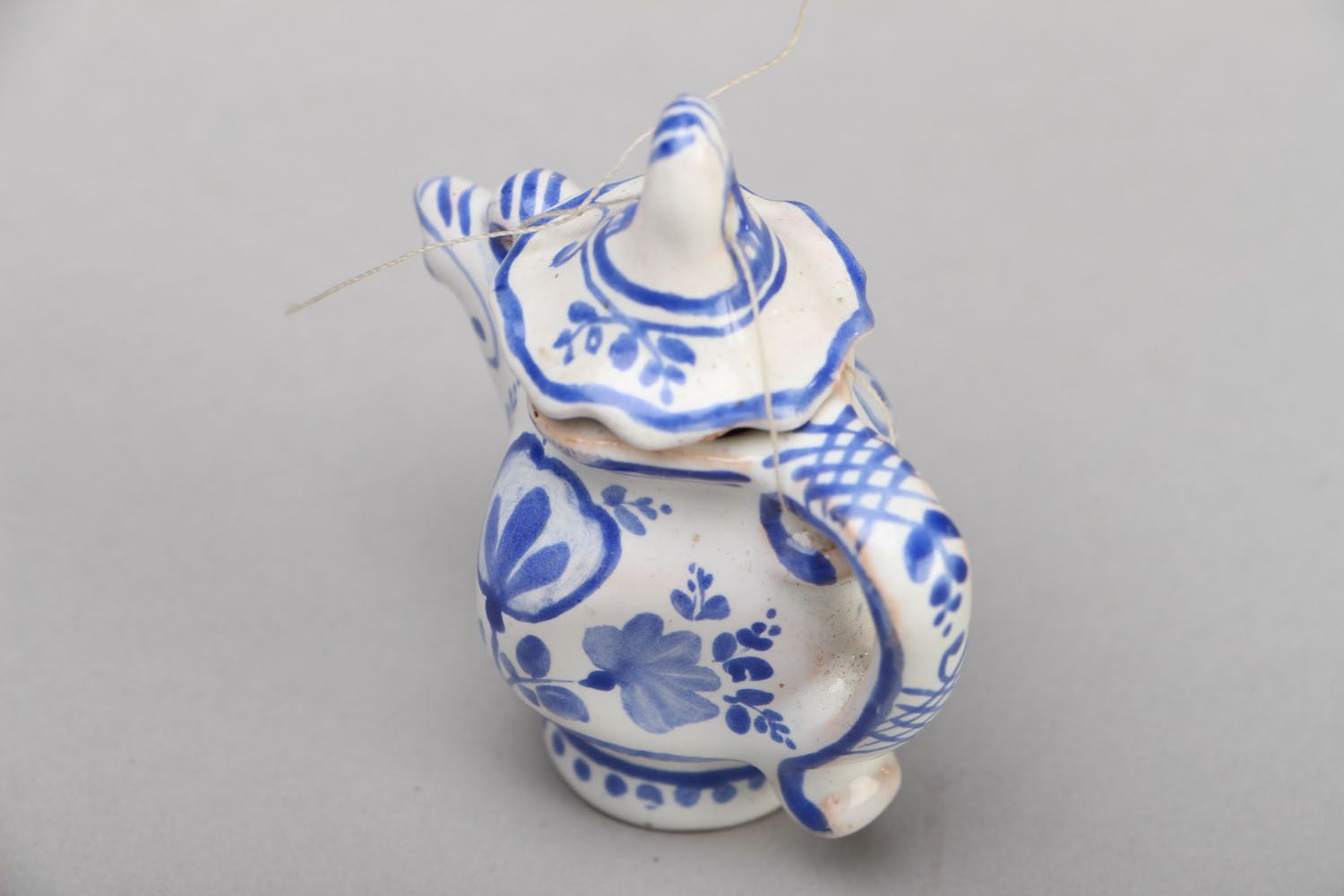 Unusual small clay teapot photo 3