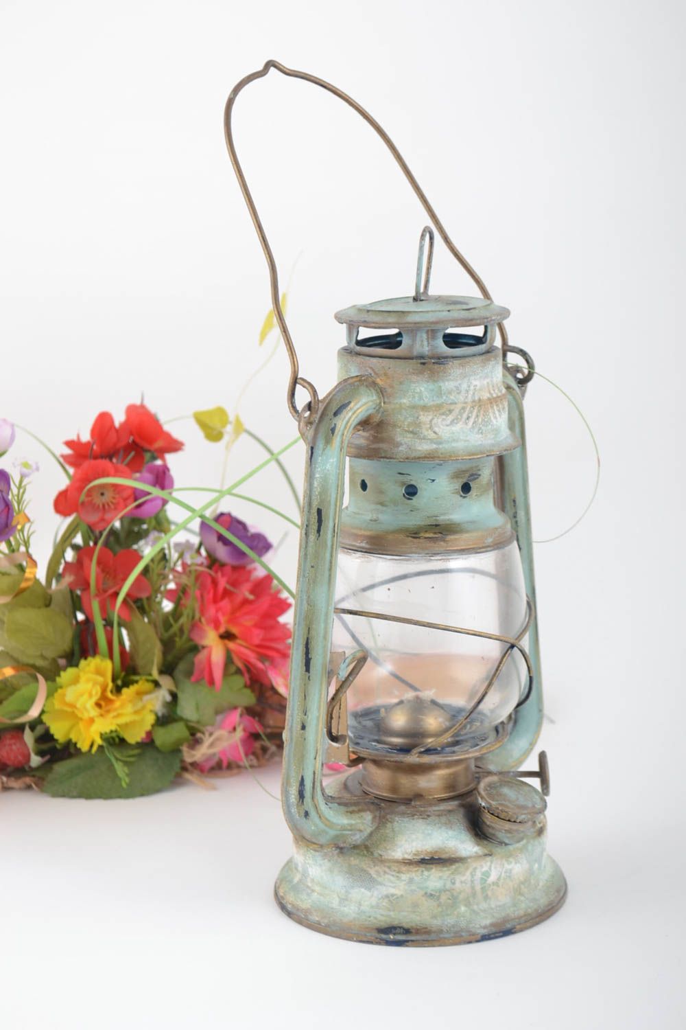 Lámpara artesanal con forma de farol elemento decorativo regalo original  foto 1