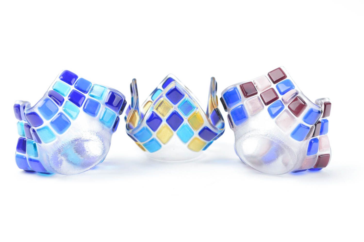 Candeleros de cristal hechos a mano soporte para velas decoración de interior foto 4