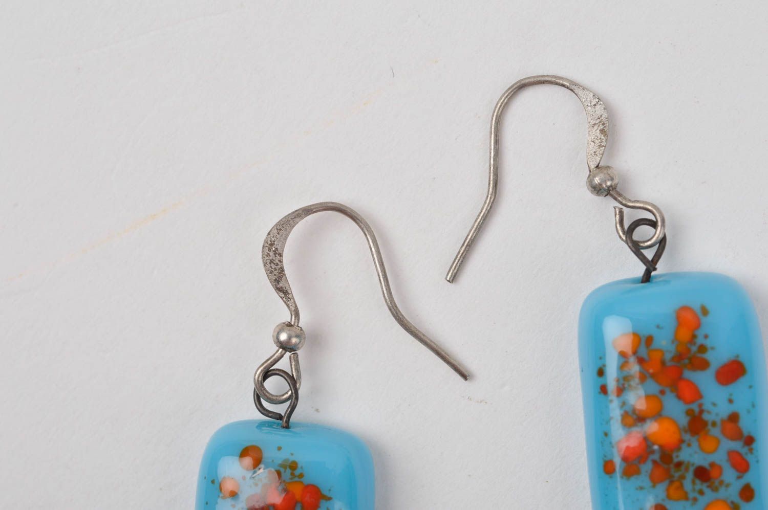 Stylish handmade glass earrings artisan jewelry designs accessories for girls photo 3