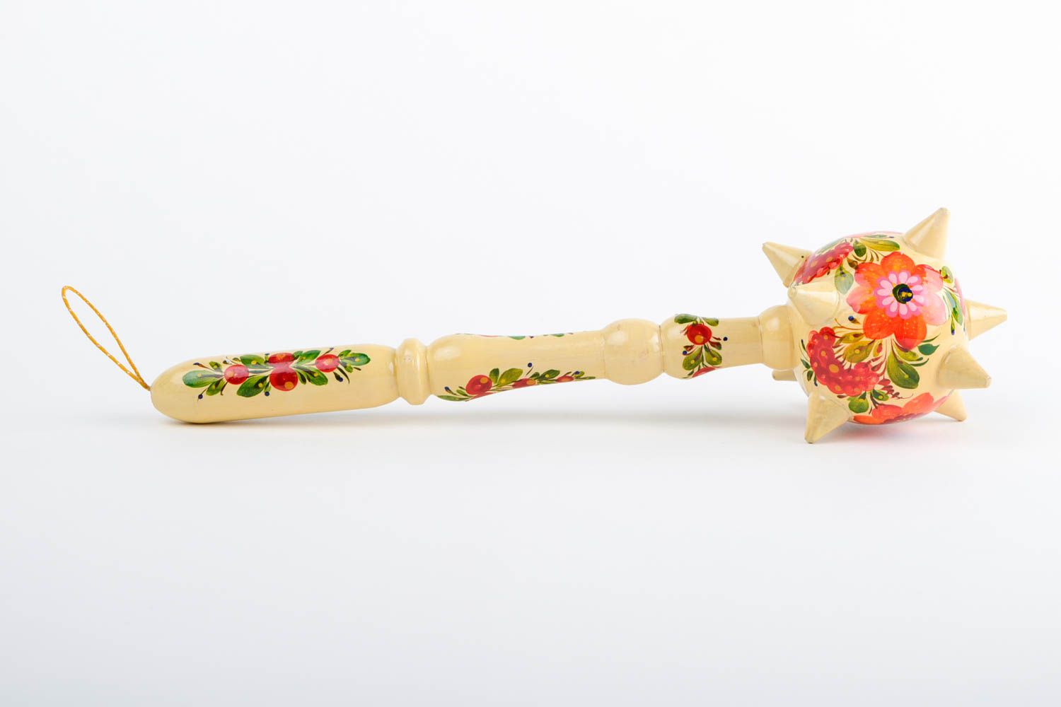 Handmade decorative mace stylish wooden souvenir unusual ethnic weapon photo 4