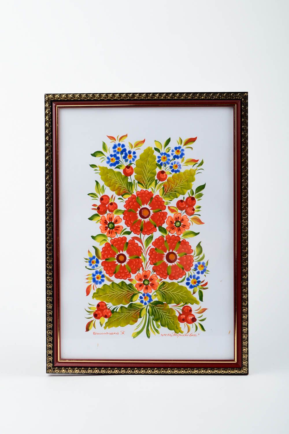 Cuadro con pinturas con flores hecho a mano elemento decorativo adorno para casa foto 3