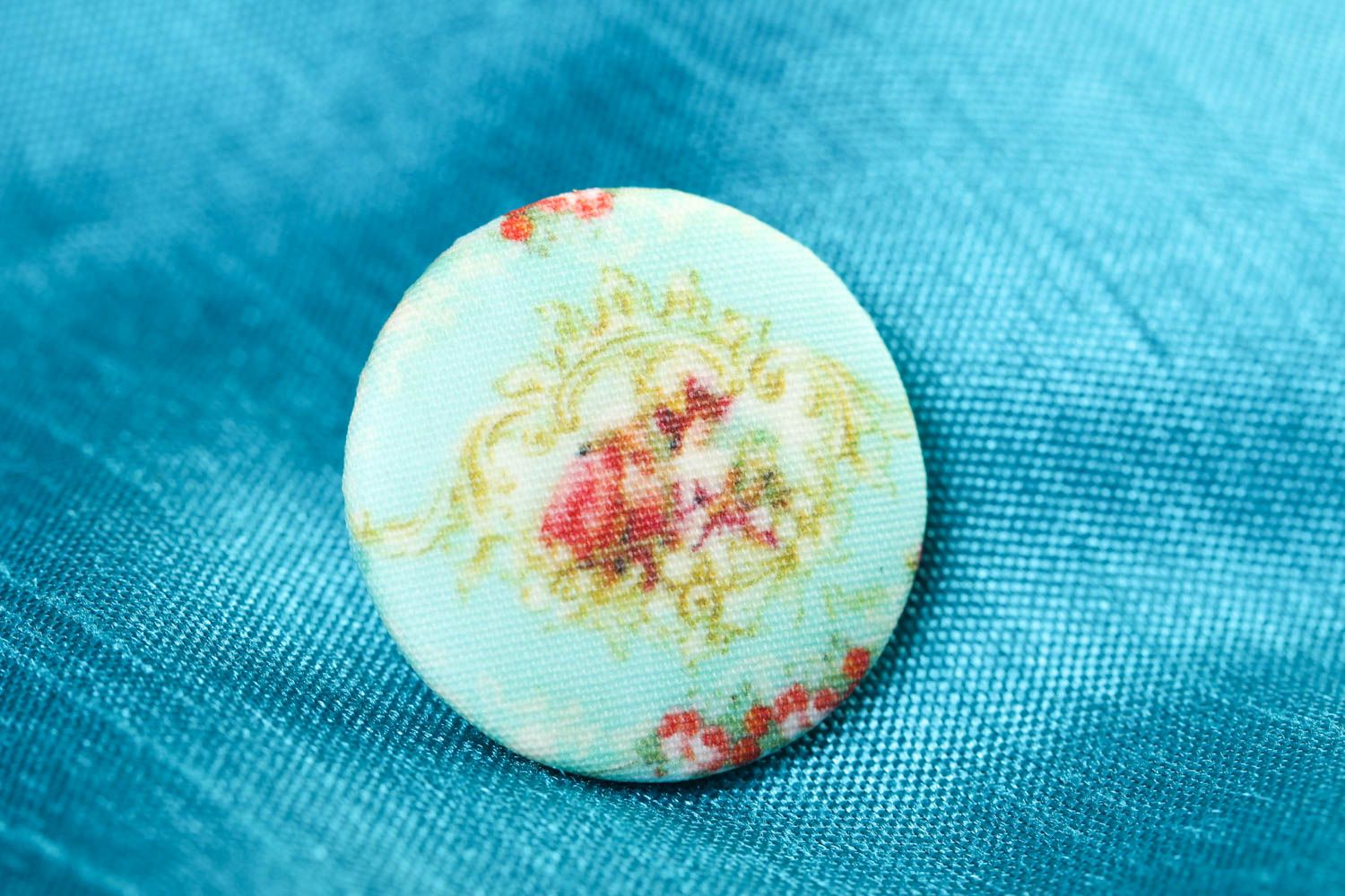 Botón bonito hecho a mano accesorio para ropa botón para manualidades con flores foto 1