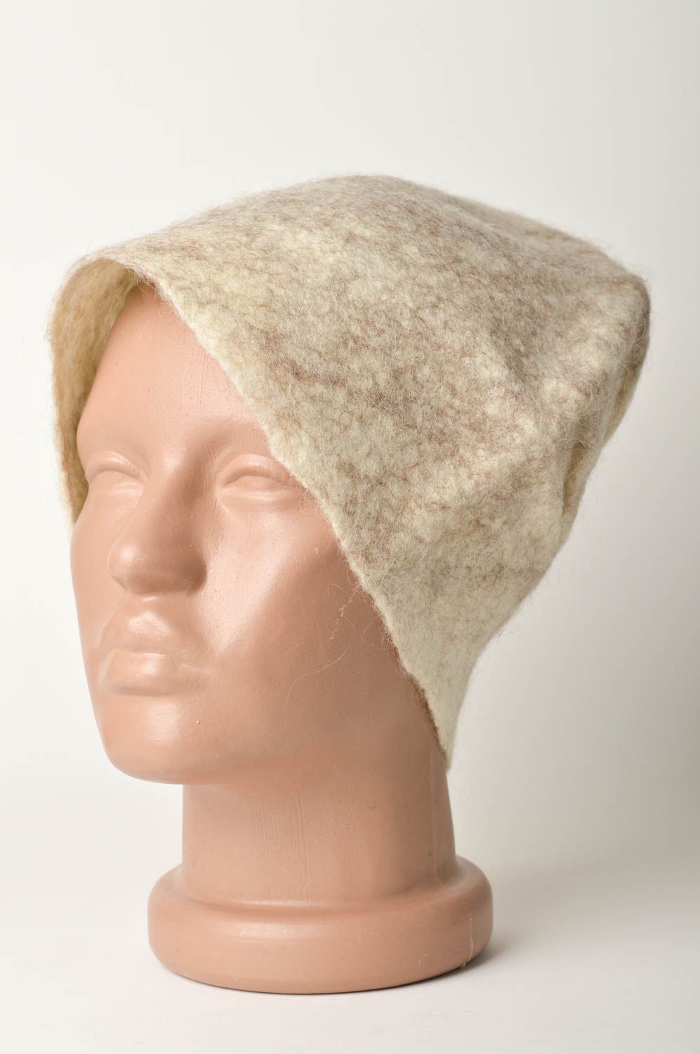Kopfbedeckung Damen Handmade warme Mütze Accessoires für Frauen Damen Mütze hell foto 1