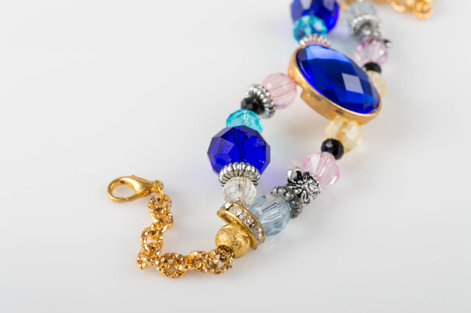 Handmade plastic crystal bracelet designer bracelet with beads gifts for her photo 5