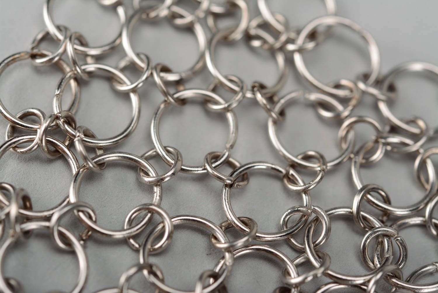 Necklace made of metal rings photo 2