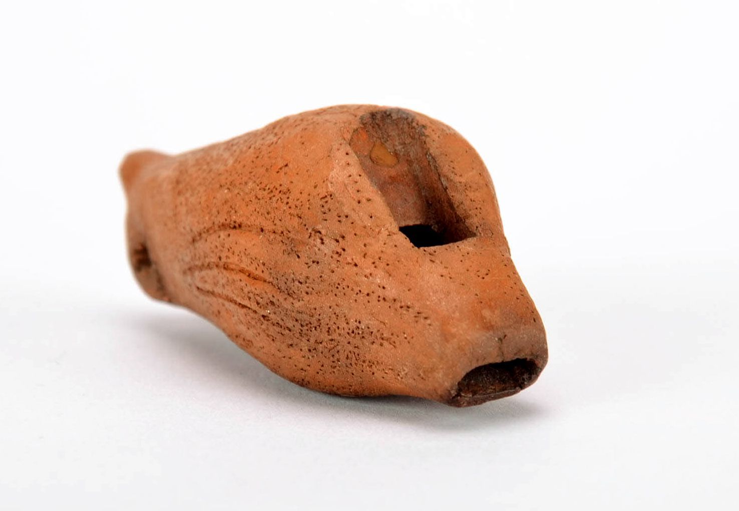 Handmade clay penny whistle photo 2